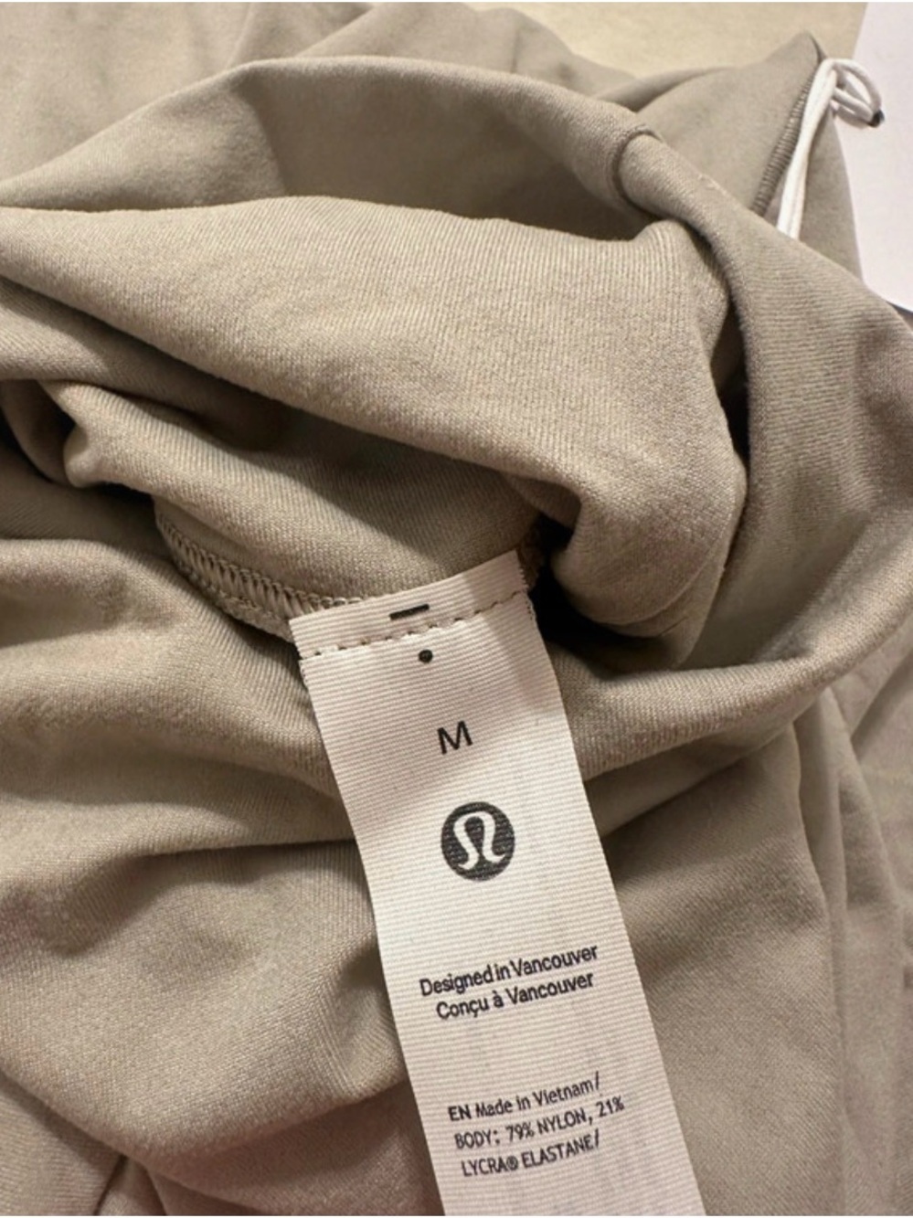 NWT Lululemon Wundermost Nulu Turtleneck Bodysuit Riverstone Grey Beige Medium - Picture 7 of 9